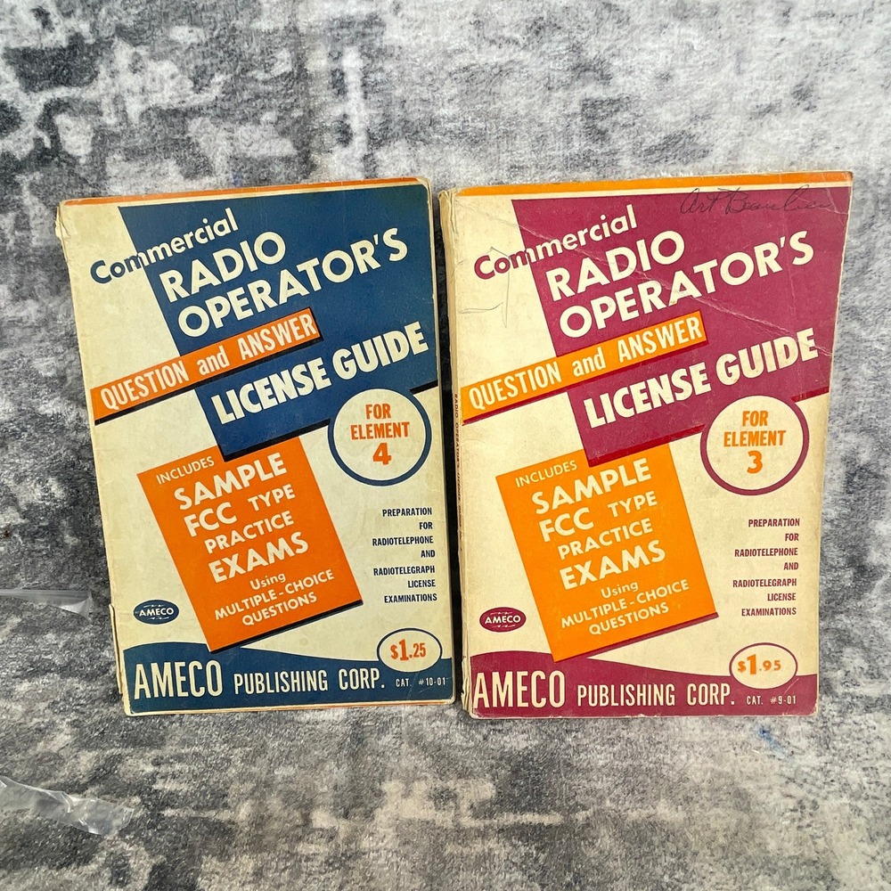 Ameco Commercial Radio Operator's License Guide Element 3 1968 FCC Exam Book